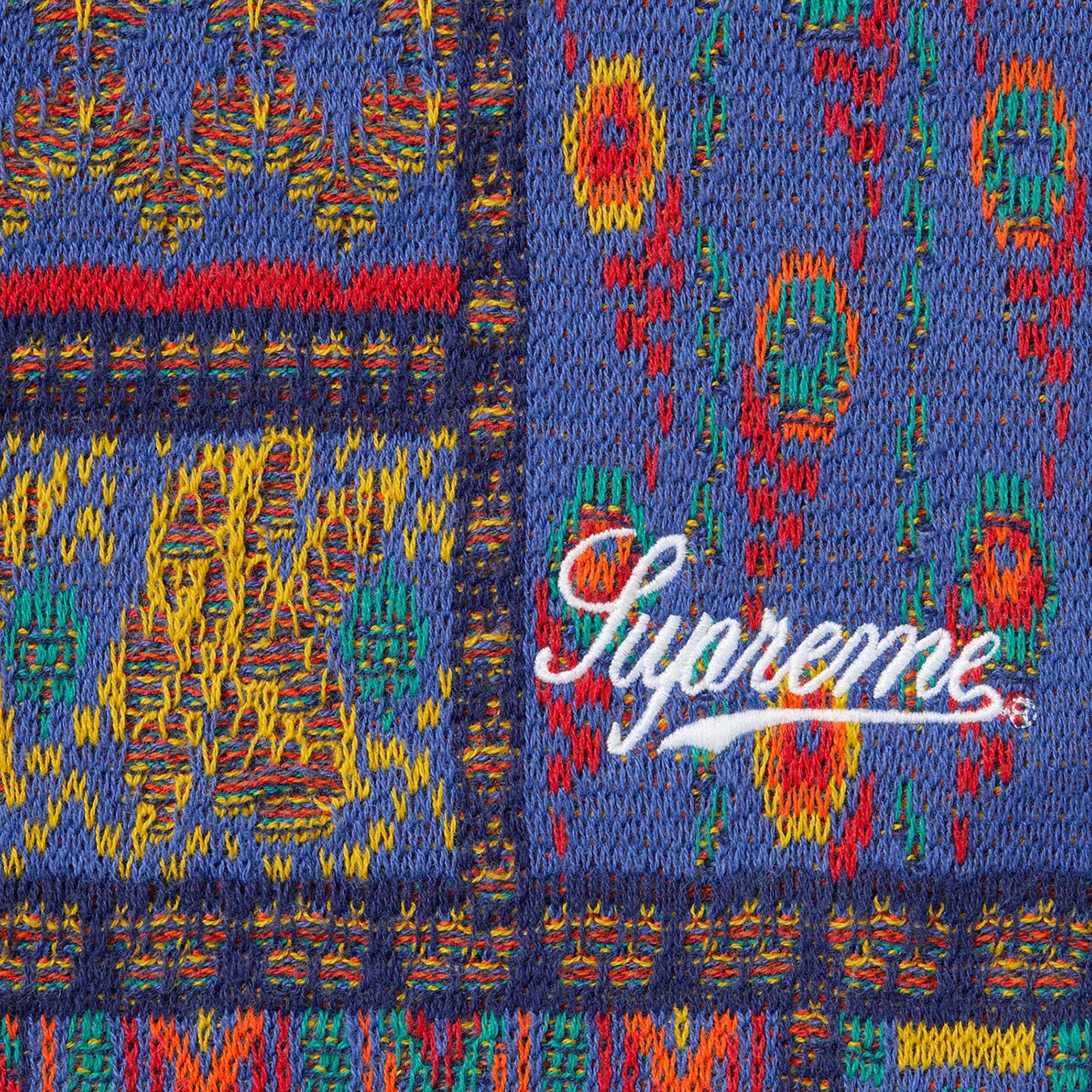 Patchwork Knit Zip Up Polo view 4
